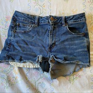 American Eagle Hi-Rise Shortie Denim Shorts